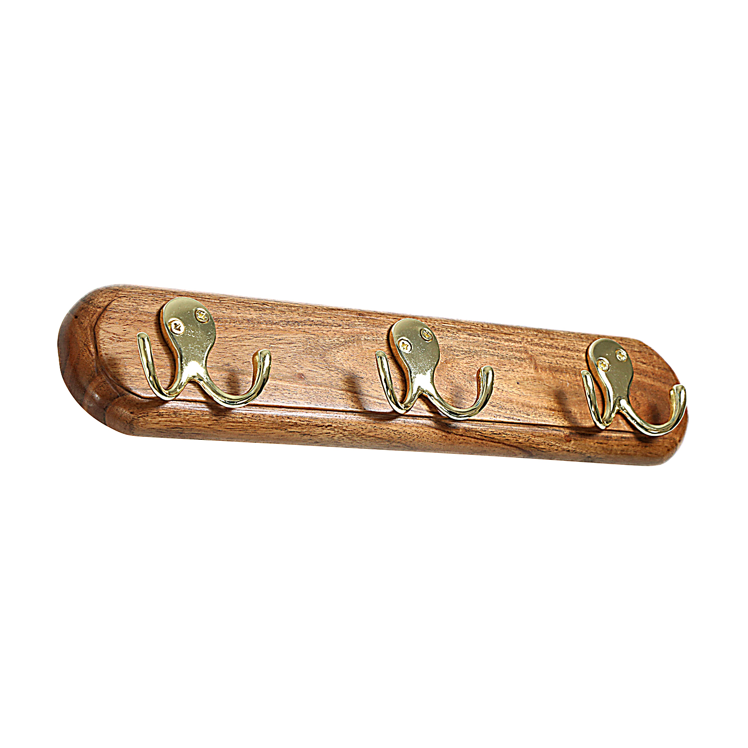 Wall mounted Natural coat rack with 3 hooks