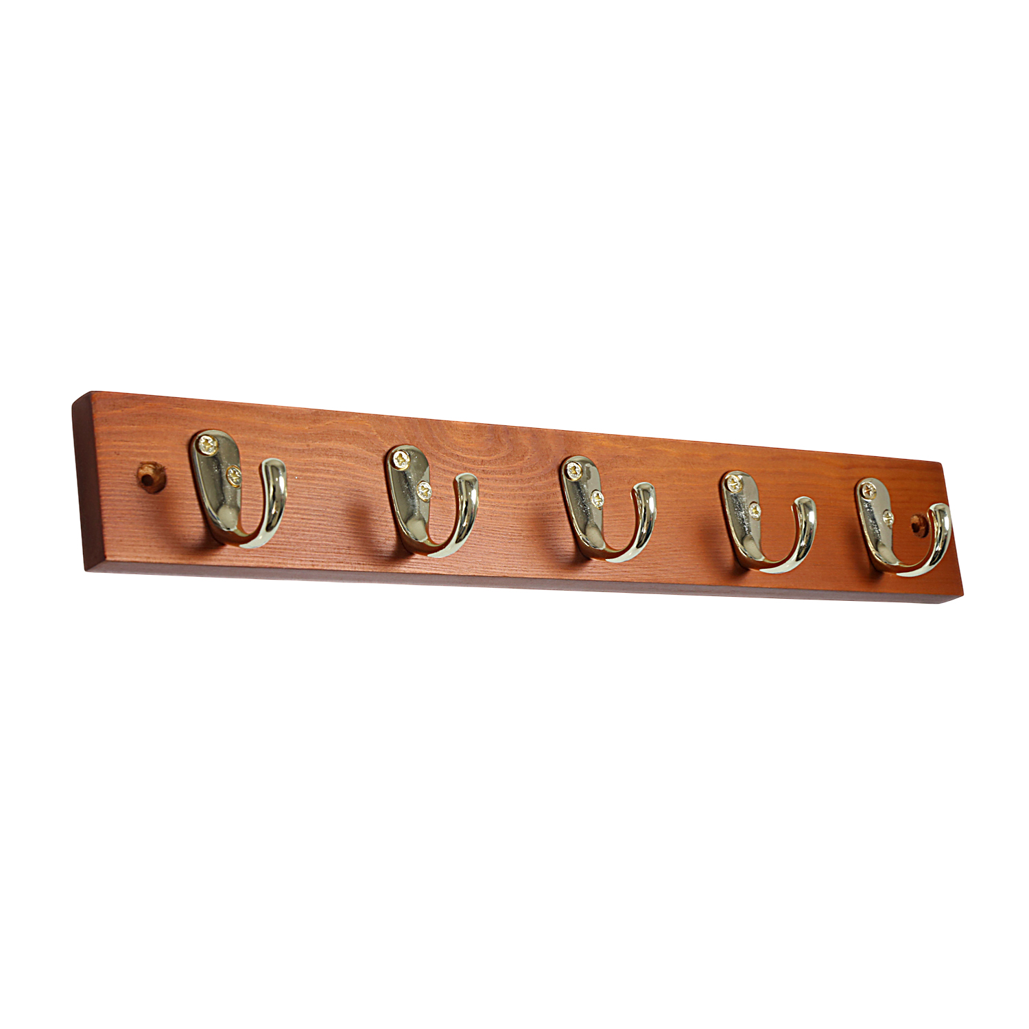 Wall mounted Acacia board with 4 coat hooks