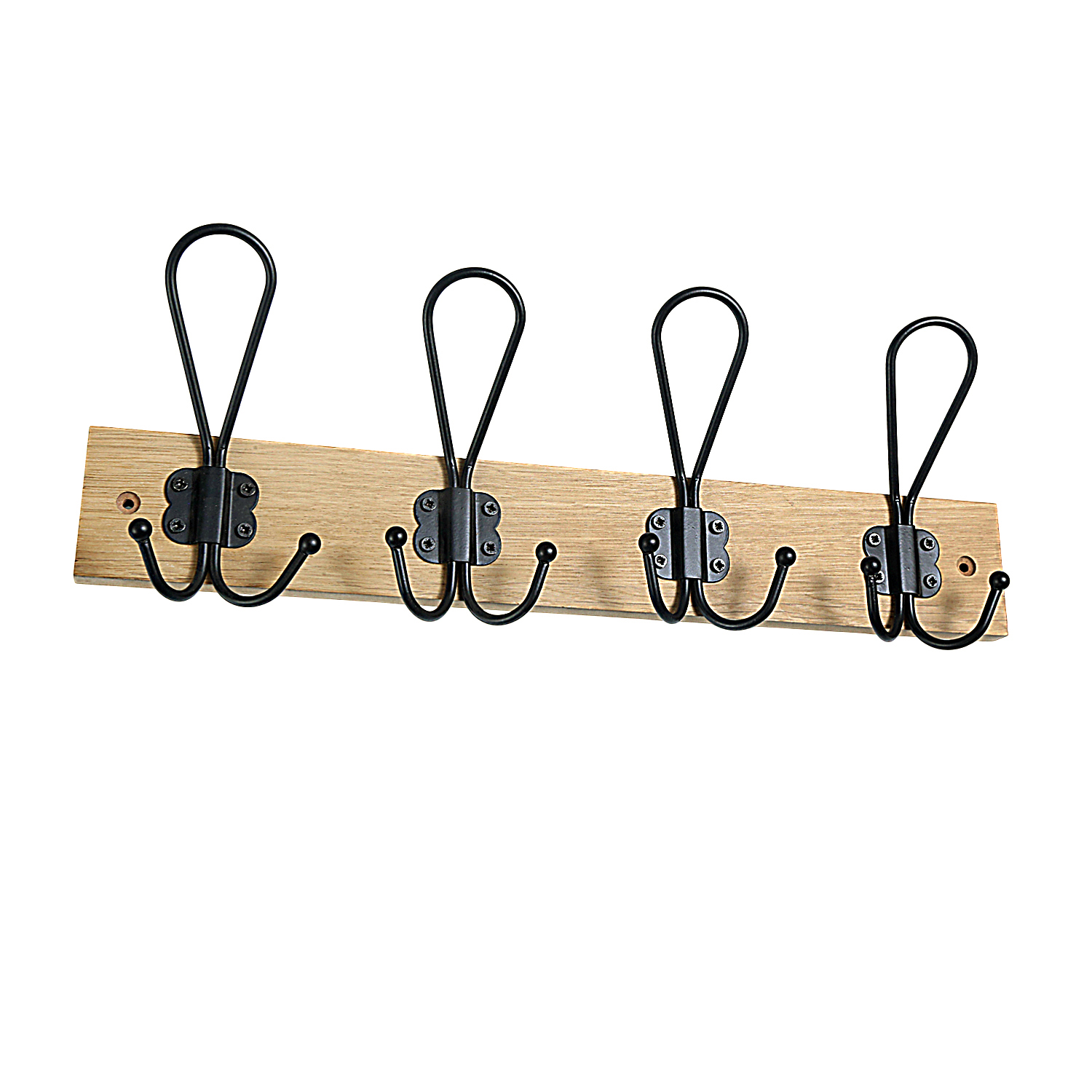Wall mounted natural board with 4 wire double hooks
